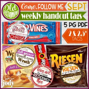 2022 CFM Old Testament Weekly Handout Tags {SEPTEMBER} PRINTABLE