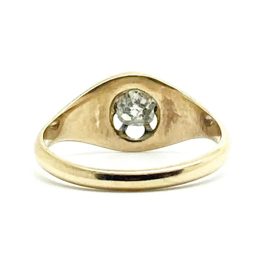 Antique Victorian 0.45ct Old Cut Diamond Ring