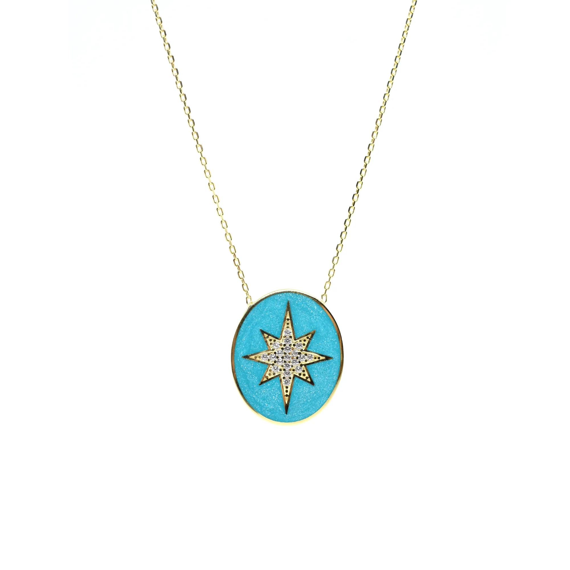 Aqua North Star Necklace