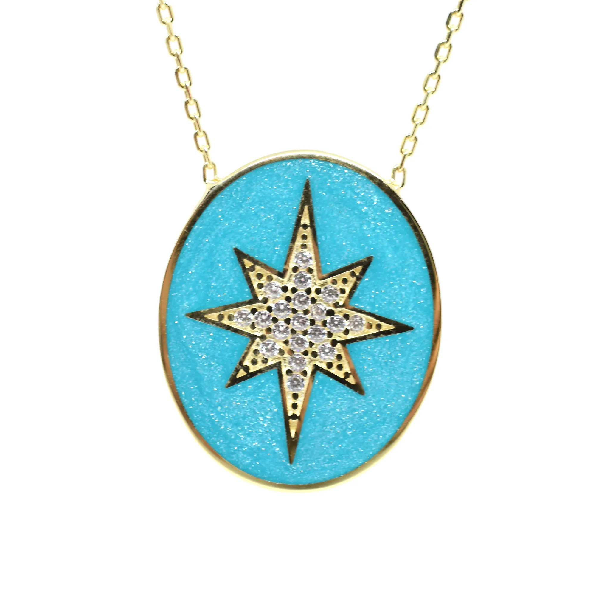 Aqua North Star Necklace