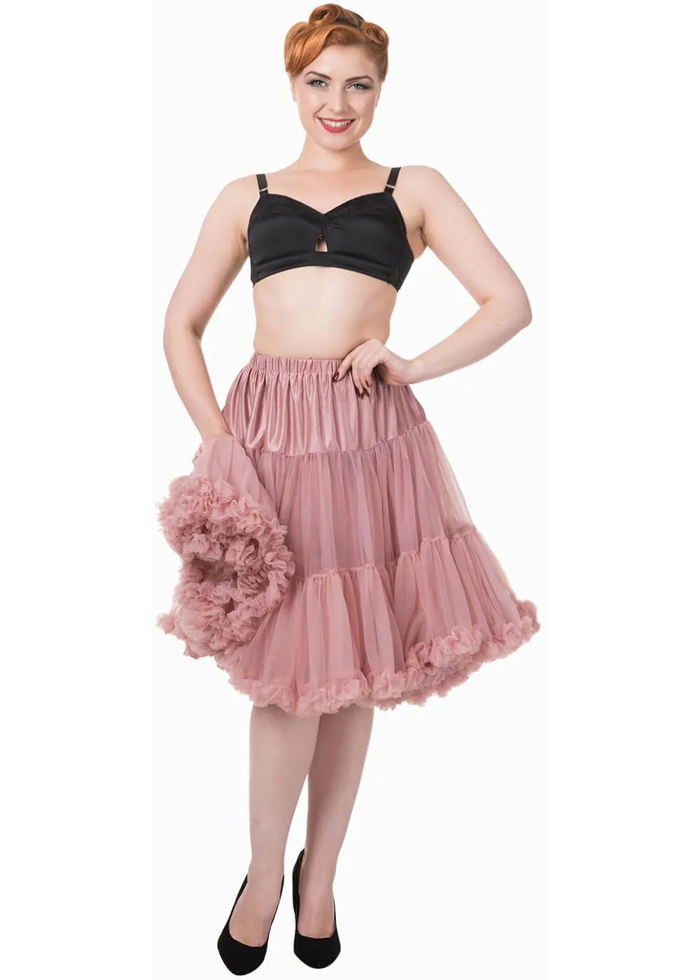 Banned 50's Petticoat Long Old Pink