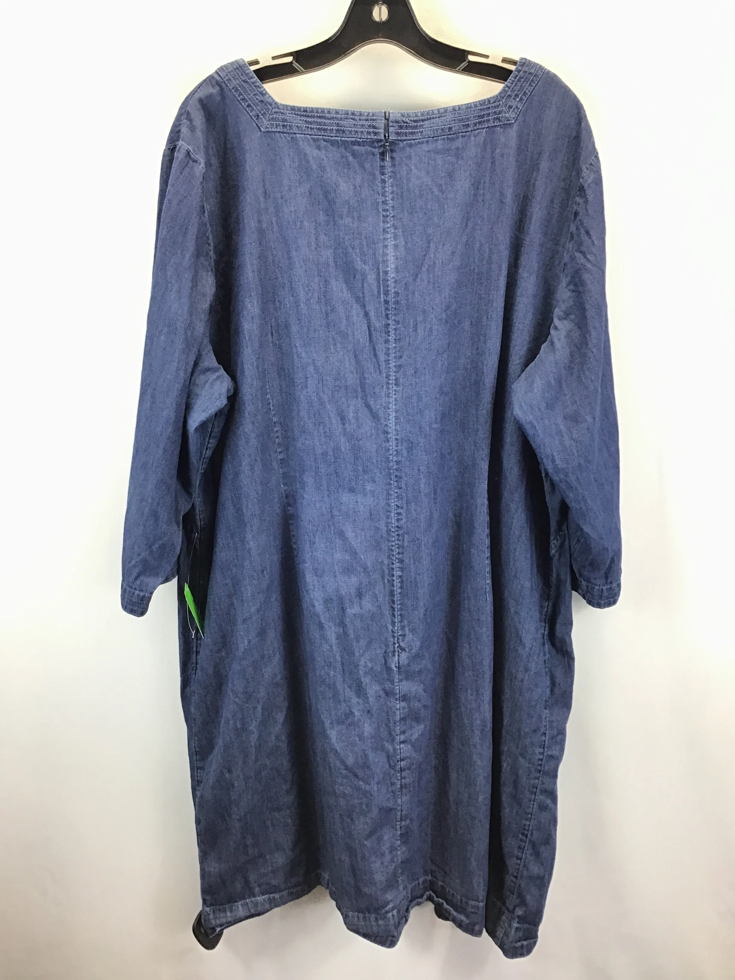 Blue Dress Casual Midi Talbots, Size 24