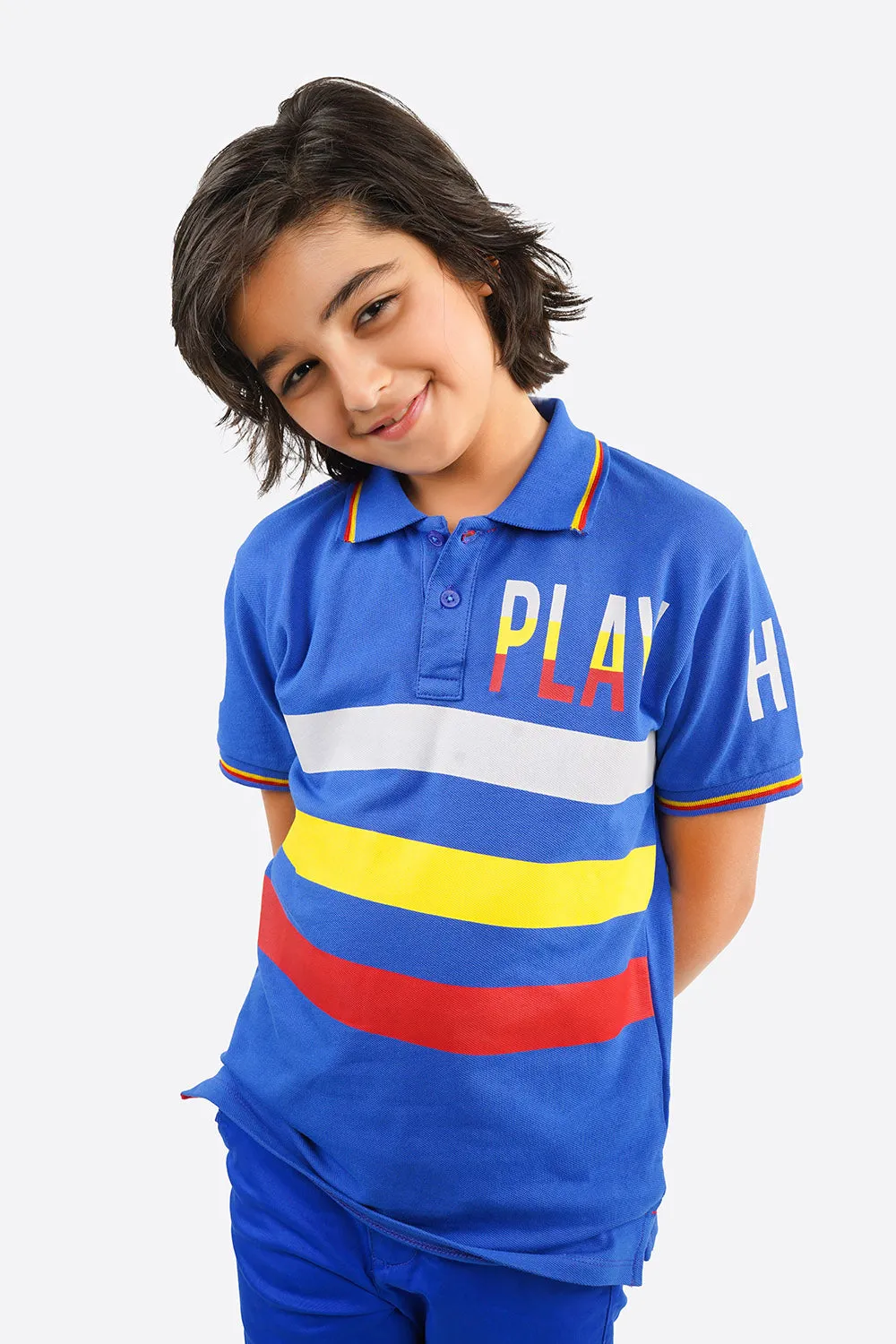 Boy's Short Sleeves Fashion Polo