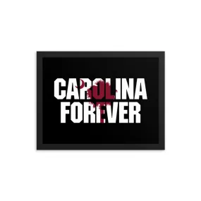 Carolina Forever - Black Script - Framed Poster