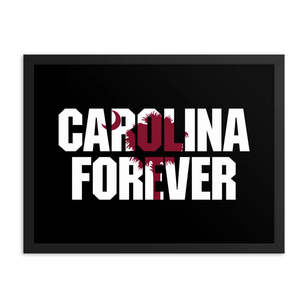 Carolina Forever - Black Script - Framed Poster