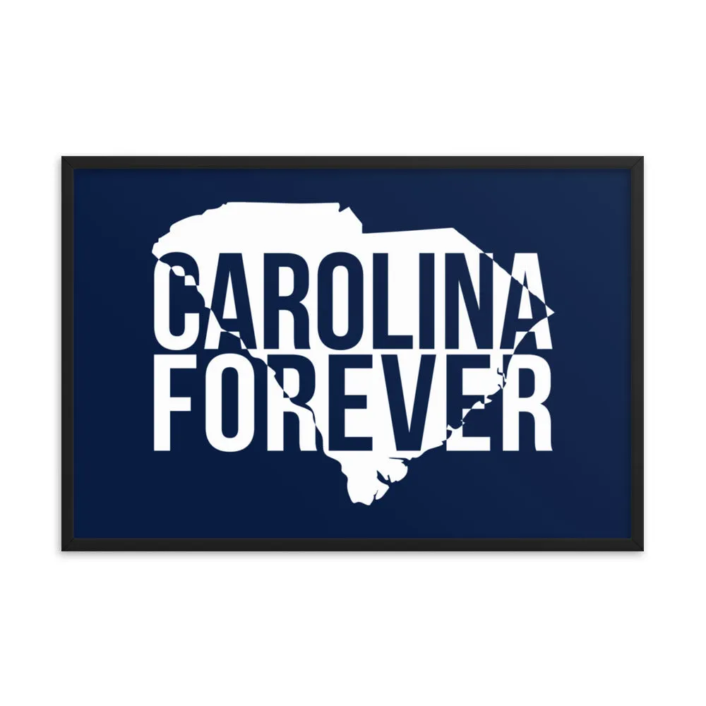 Carolina Forever - Navy State - Framed Poster