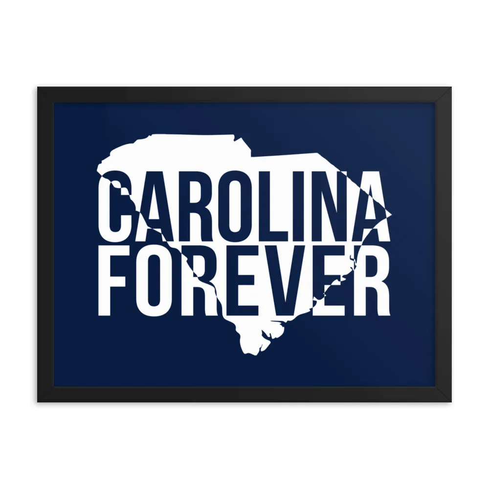 Carolina Forever - Navy State - Framed Poster