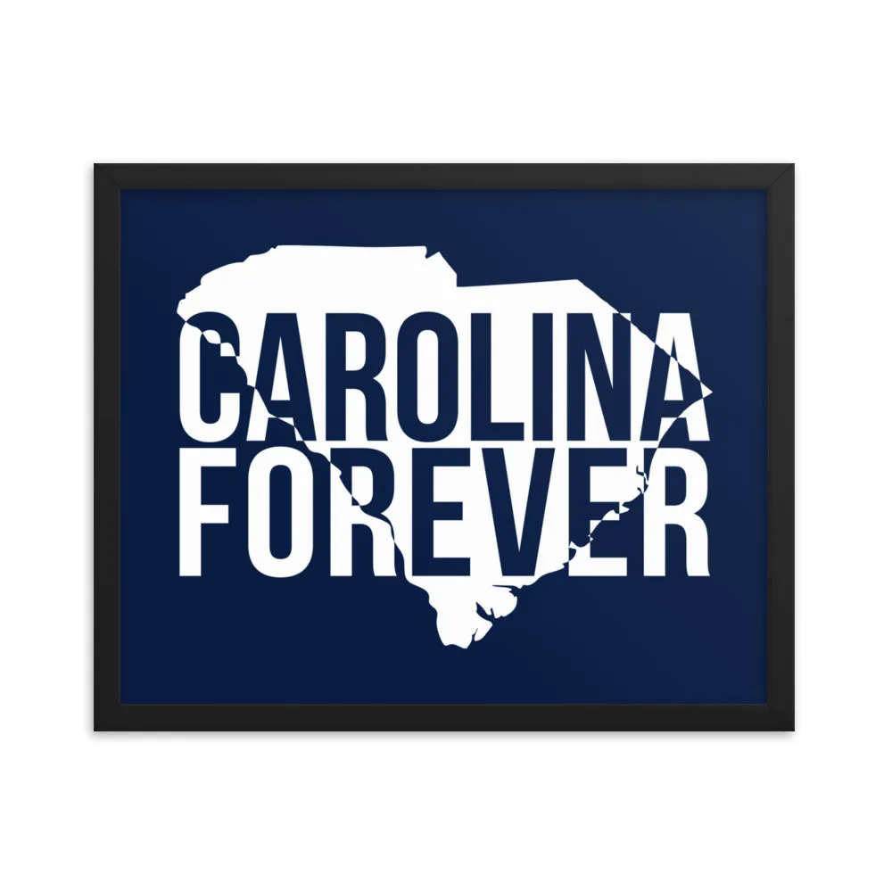 Carolina Forever - Navy State - Framed Poster