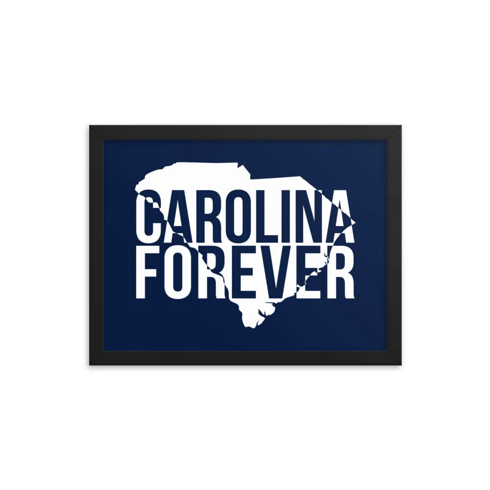 Carolina Forever - Navy State - Framed Poster