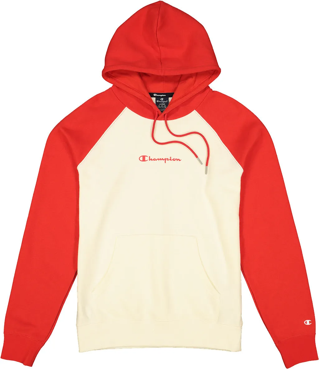 Champion - Legacy Colorblock Hoodie 214761 offwhite red