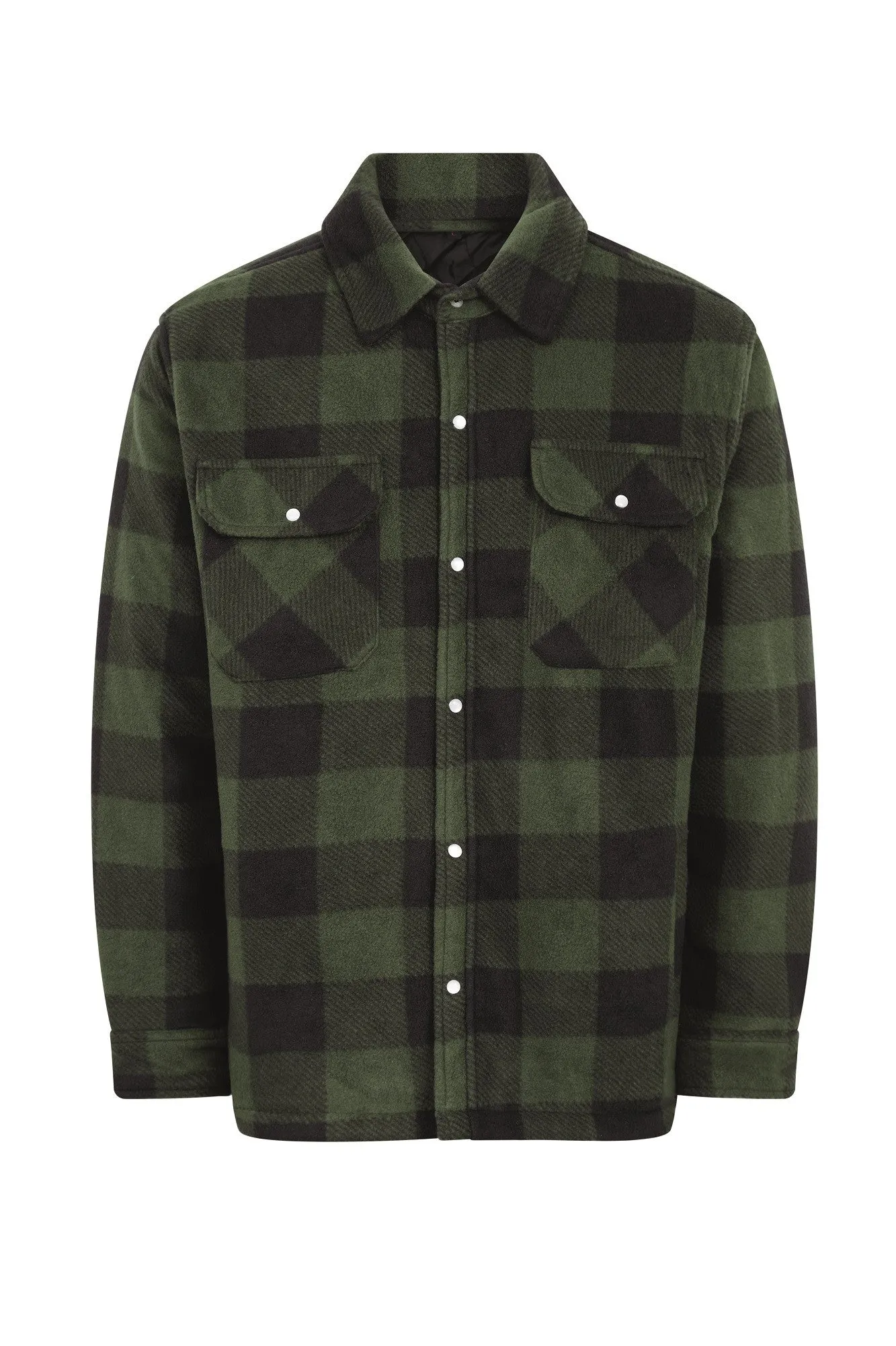 Champion Mens Kinross Padded Work Shirt -GREEN