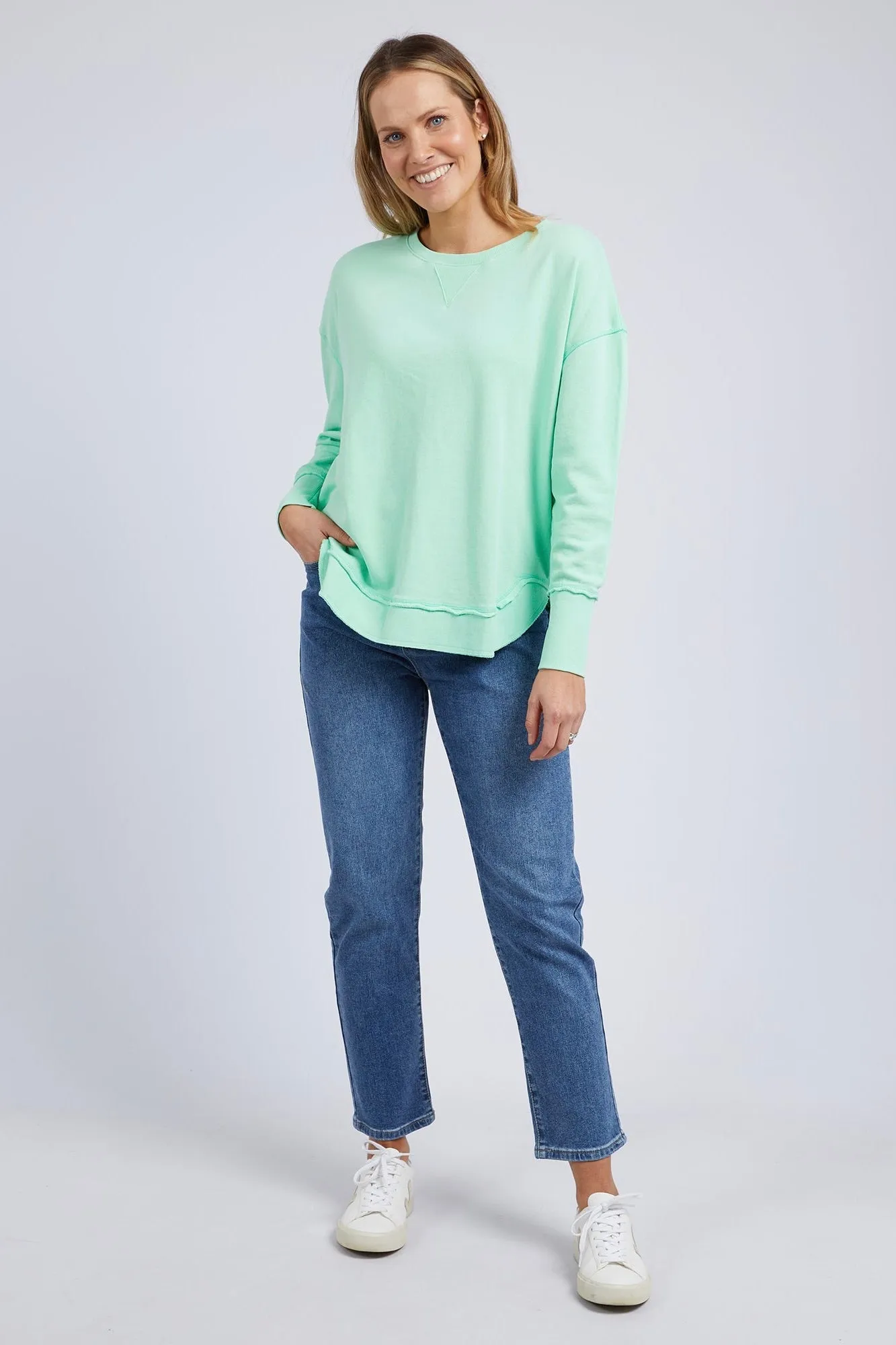 Delilah Fresh Mint Crew Sweatshirt