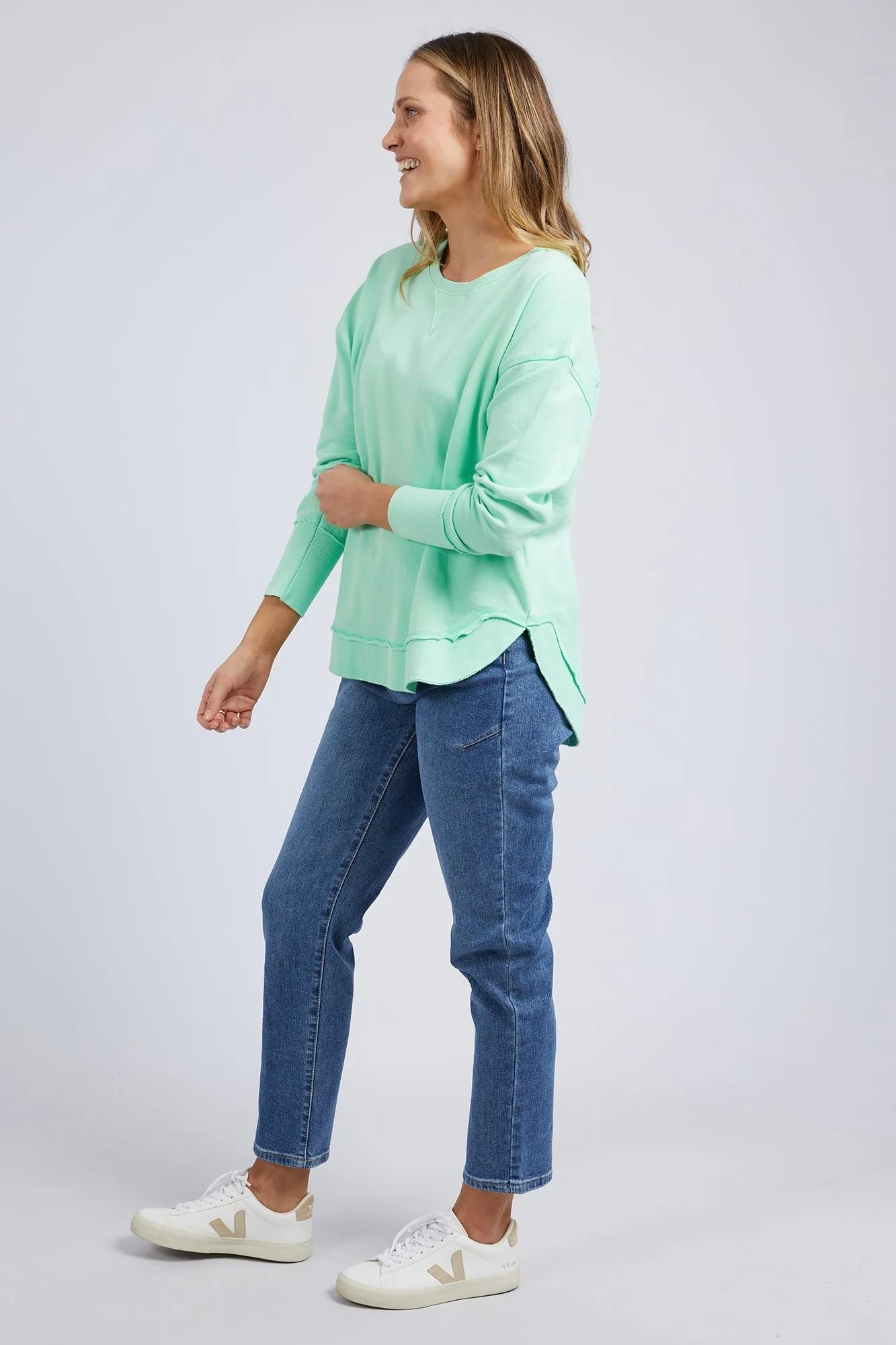 Delilah Fresh Mint Crew Sweatshirt