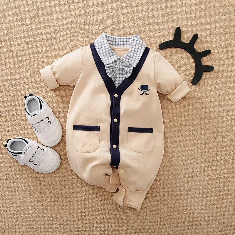 Fake Two Outer Clothing Newborn Clothing Crawl