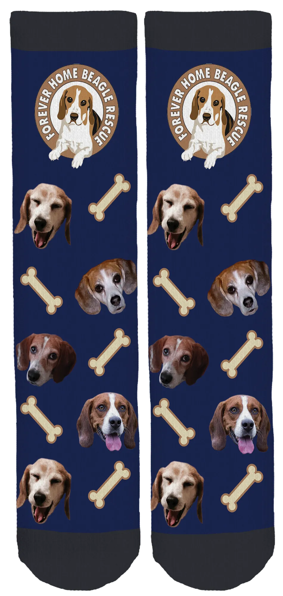 Forever Home Beagle Rescue Crew Socks