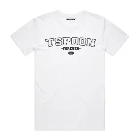 Forever TSPOON - recycled fabric tee - white -  black print