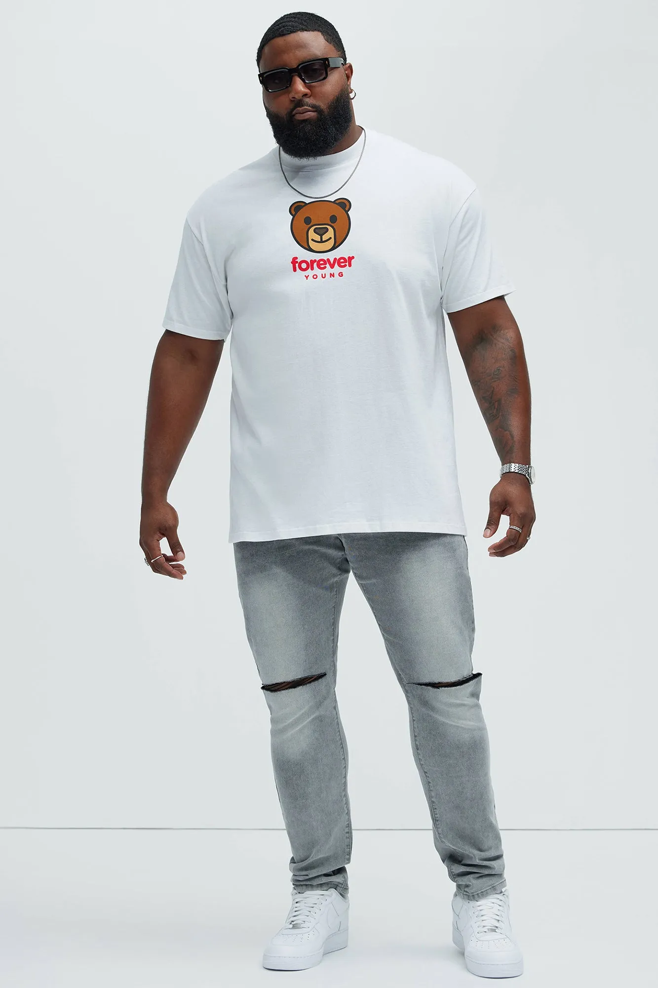 Forever Young Cub Short Sleeve Tee - White