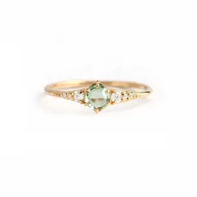 Fresh Mint Green Diamond Ring