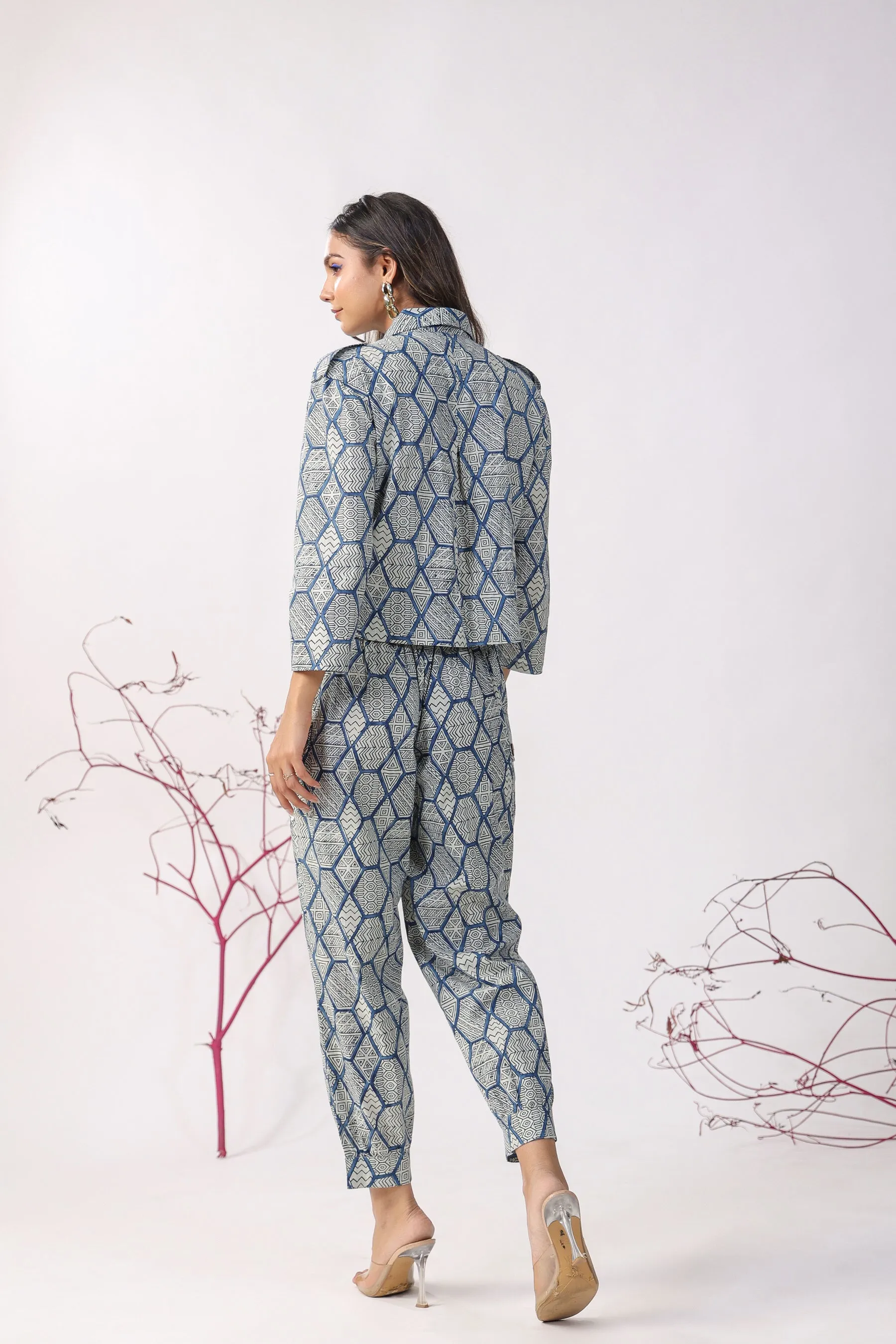 Geometrical Print on Cotton Co-ord Set