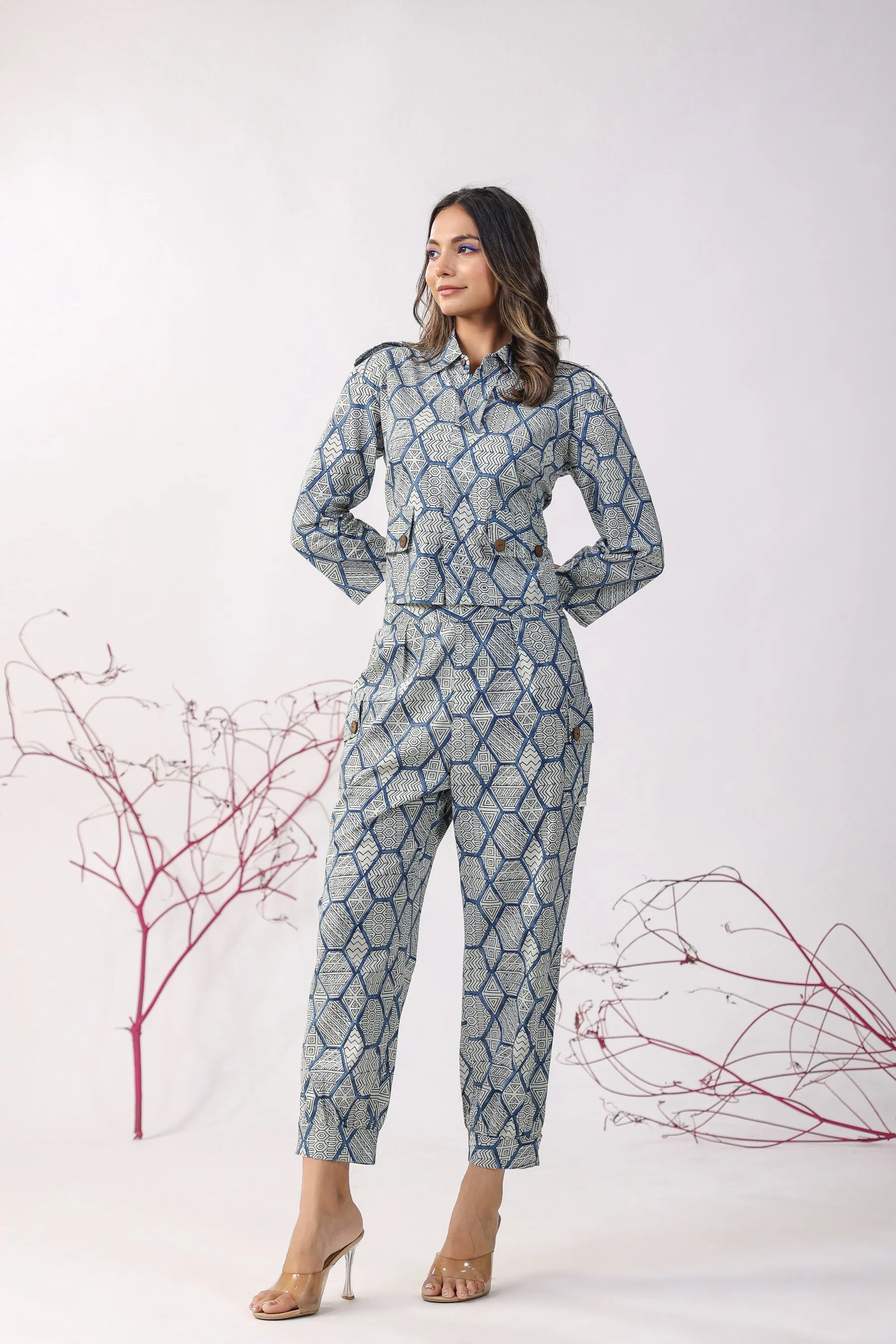 Geometrical Print on Cotton Co-ord Set