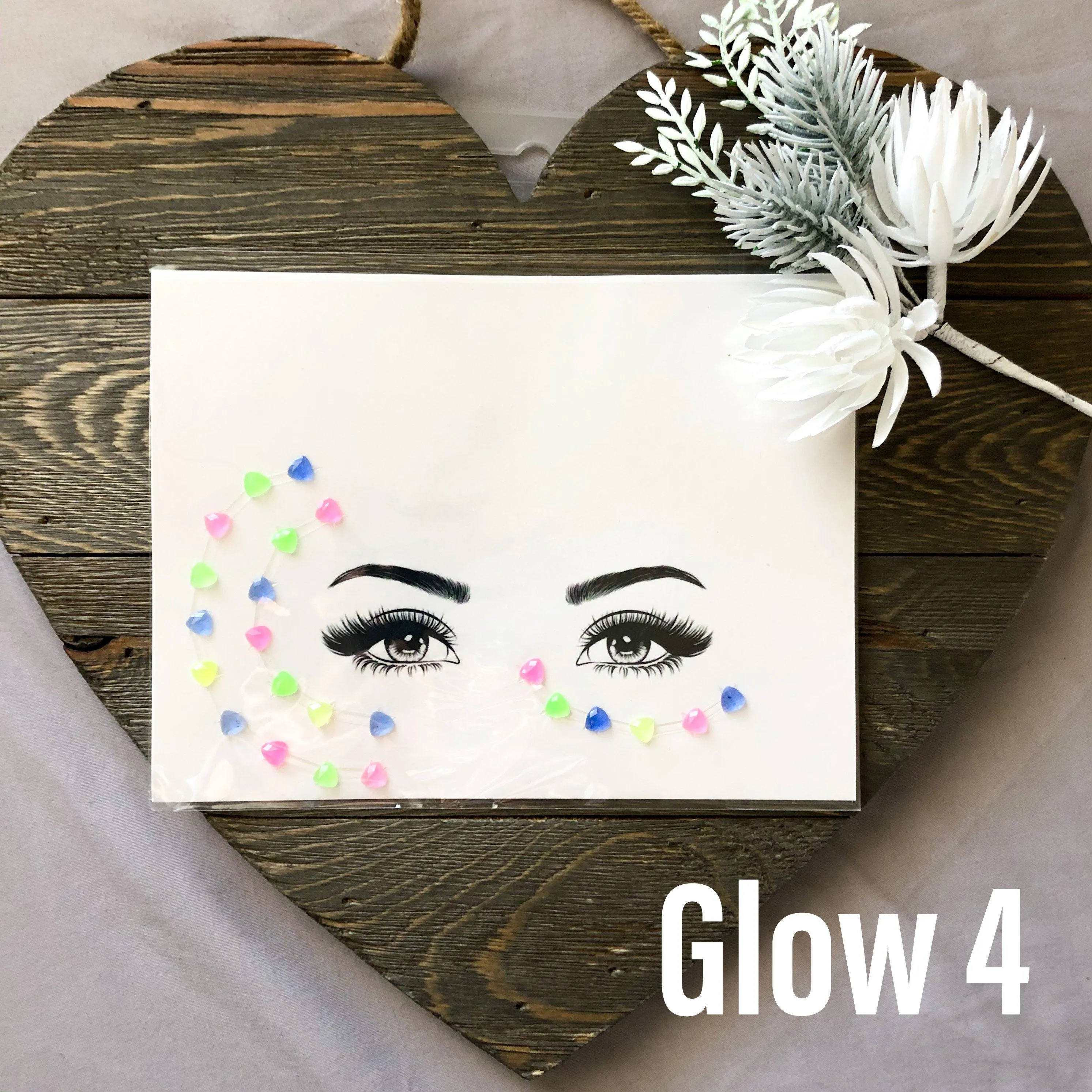 Glow in the Dark Face Gems - 14 Designs