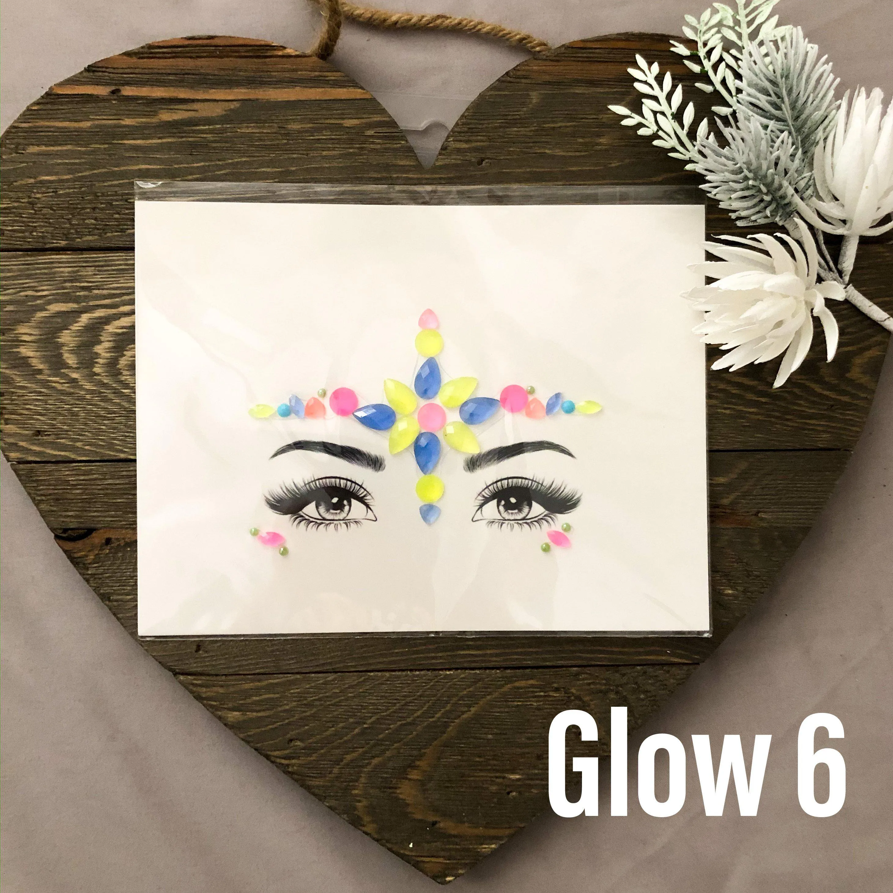 Glow in the Dark Face Gems - 14 Designs