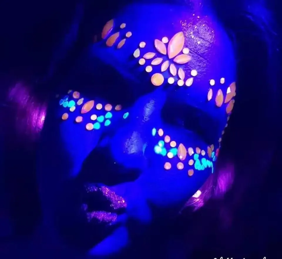 Glow in the Dark Face Gems - 14 Designs