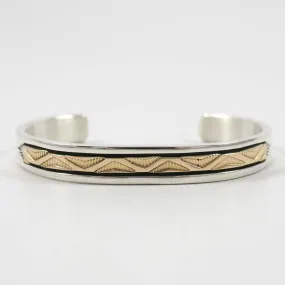 Gold on Silver Cuff