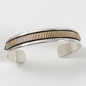 Gold on Silver Cuff