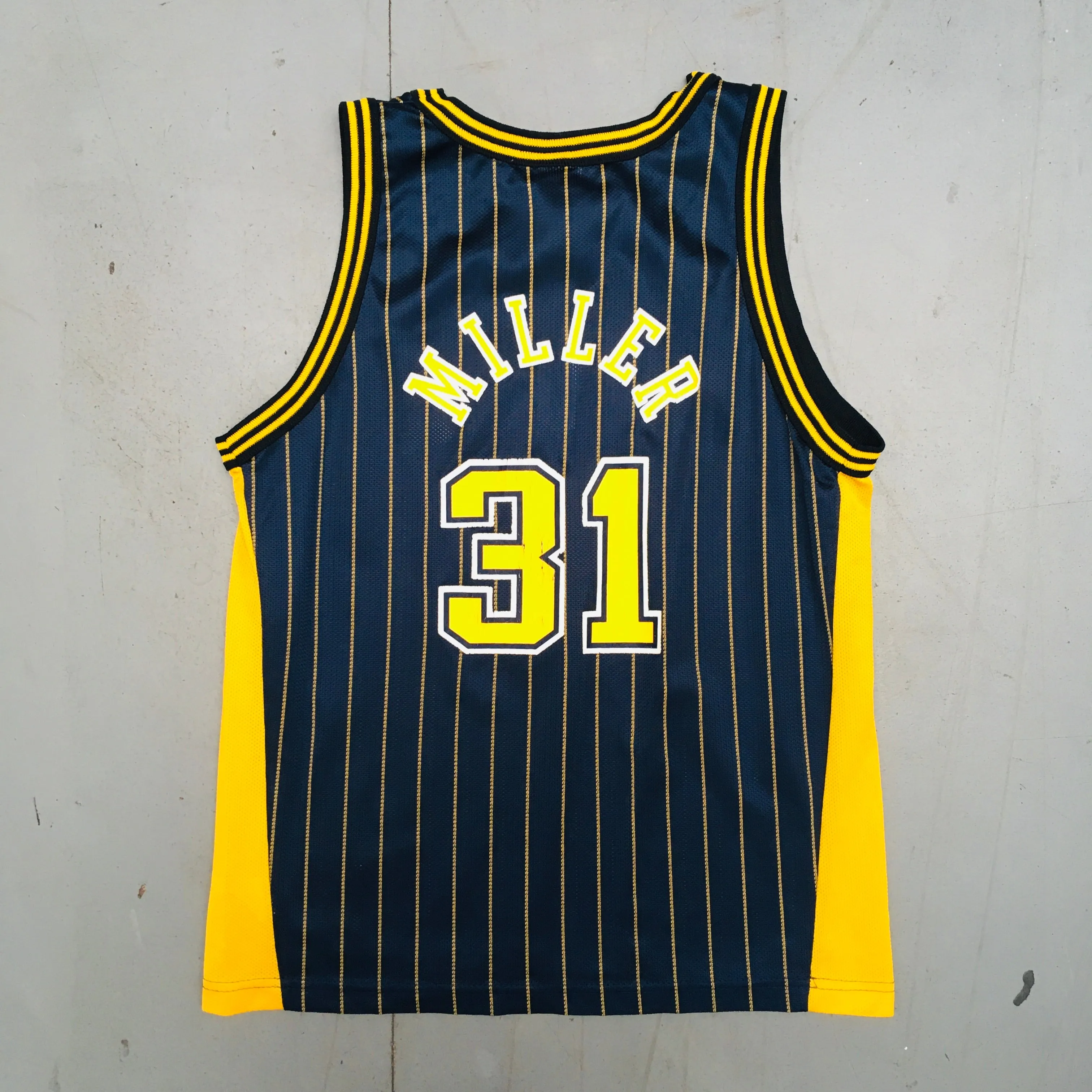 Indiana Pacers: Reggie Miller 1997/98 Navy Champion Jersey (XS/S)