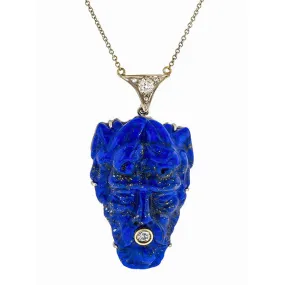 Lapis North Wind Diamond Necklace