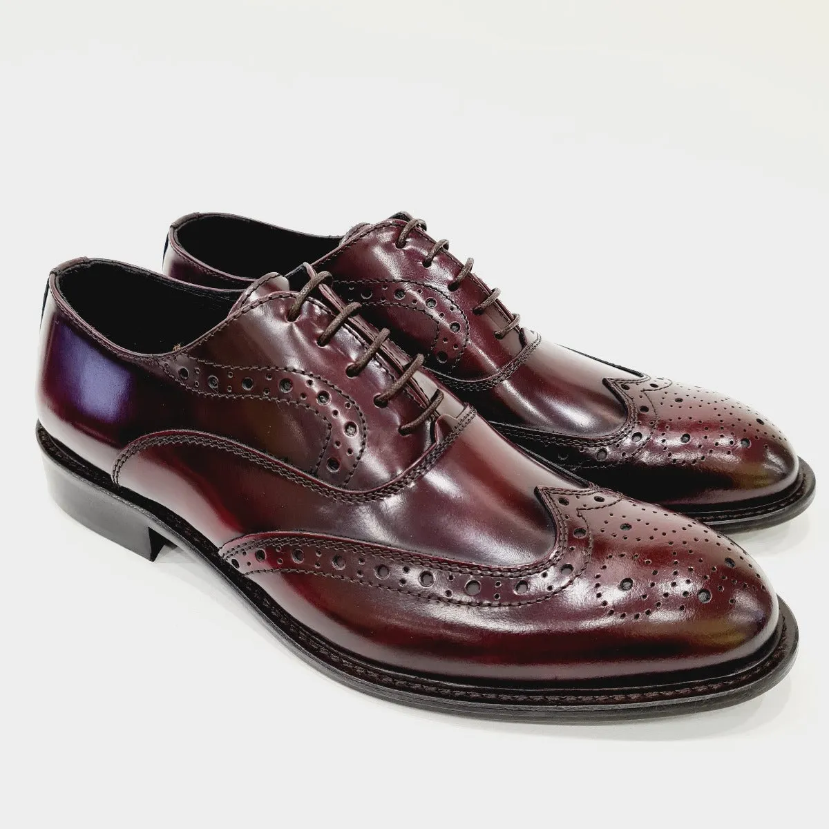 Les Poemes Uomo scarpa elegante Bordeaux art.21