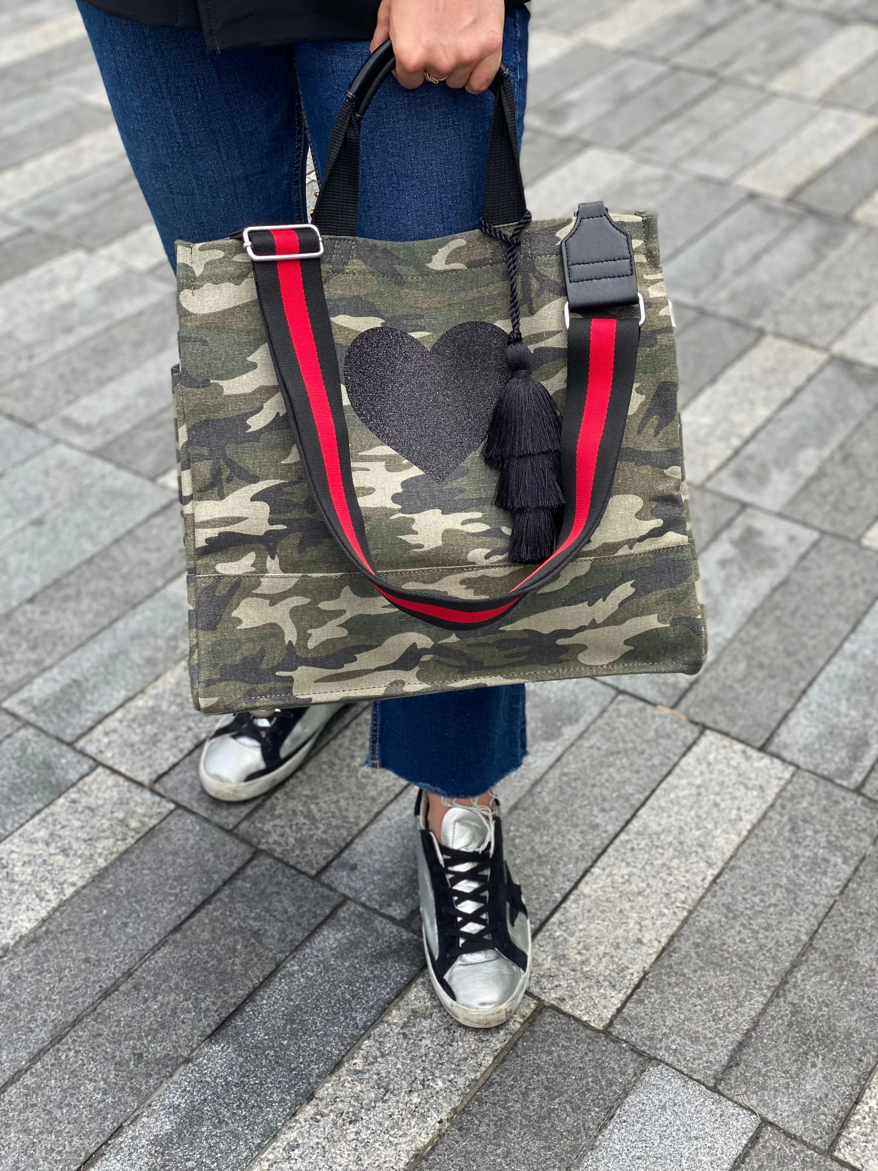 Luxe North-South Bag: Camouflage