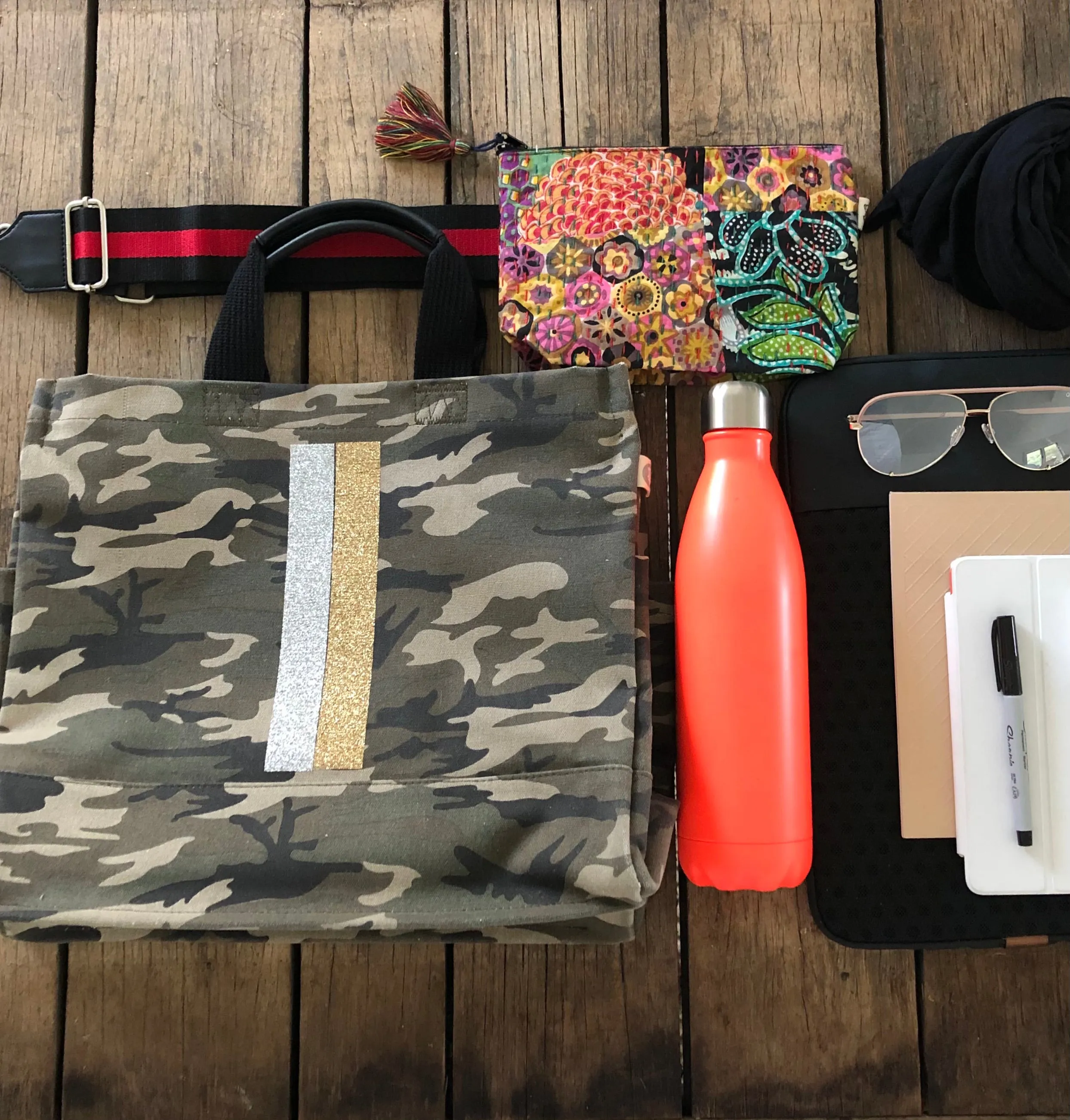 Luxe North-South Bag: Camouflage