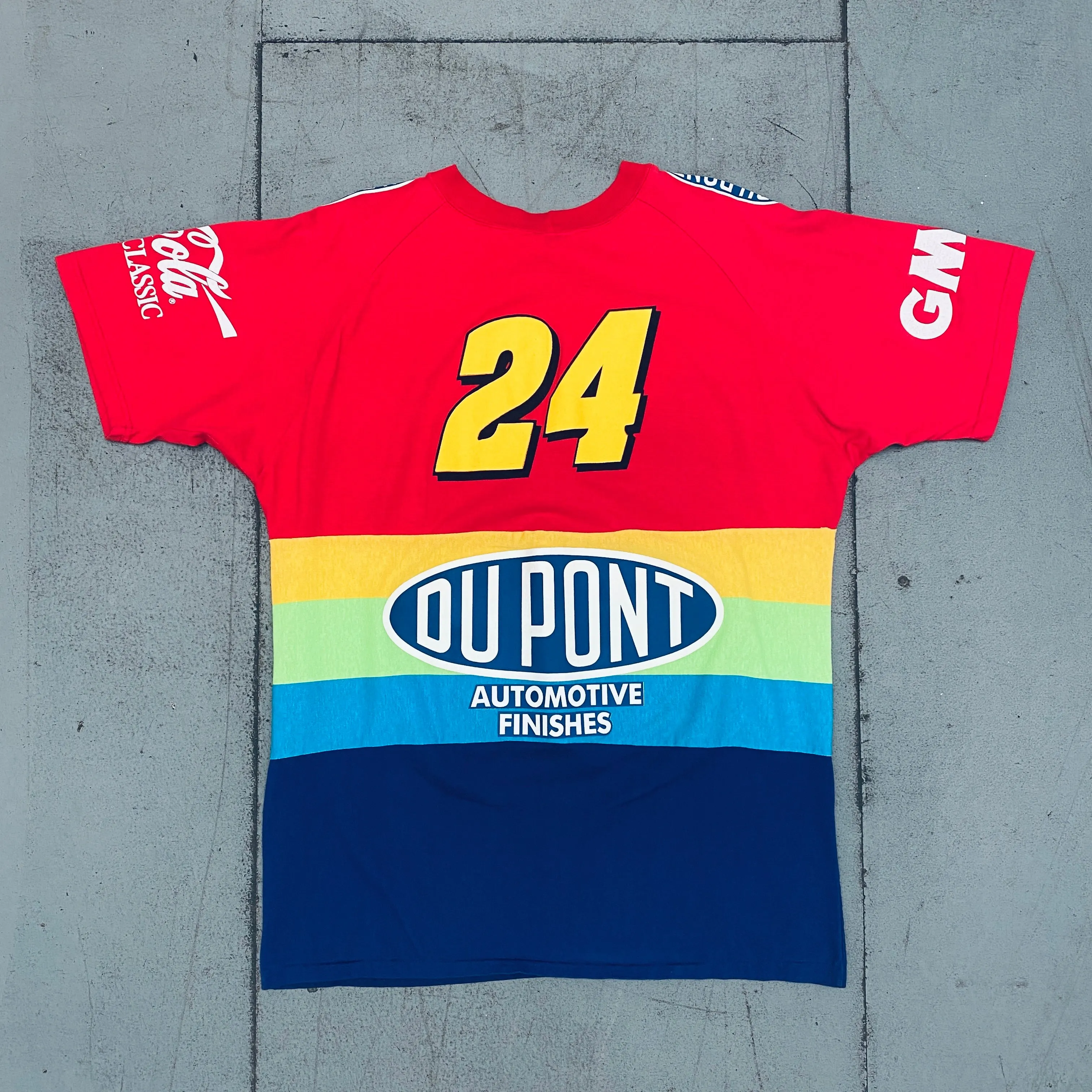 NASCAR: 1995 Chase Authentics Jeff Gordon Winston Cup Champion All Over "Rainbow" Tee (XL)