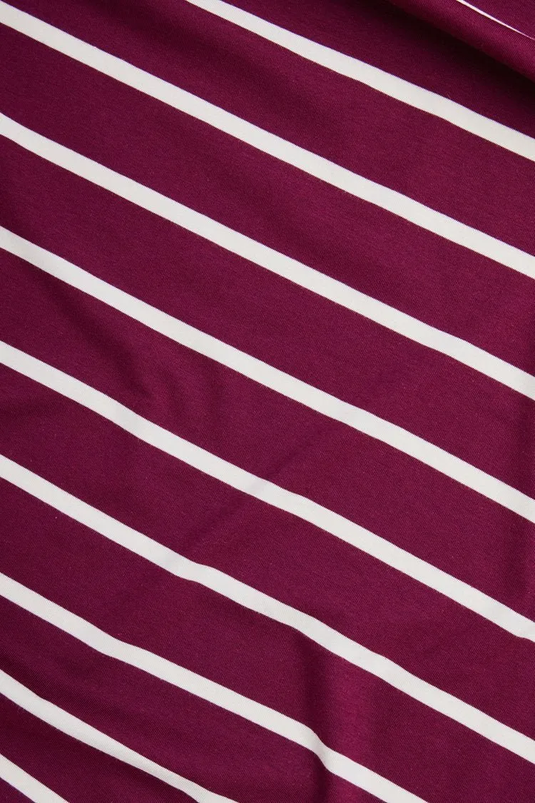 Nova Stripe Jersey (Tencel-Baumwolle) cherry