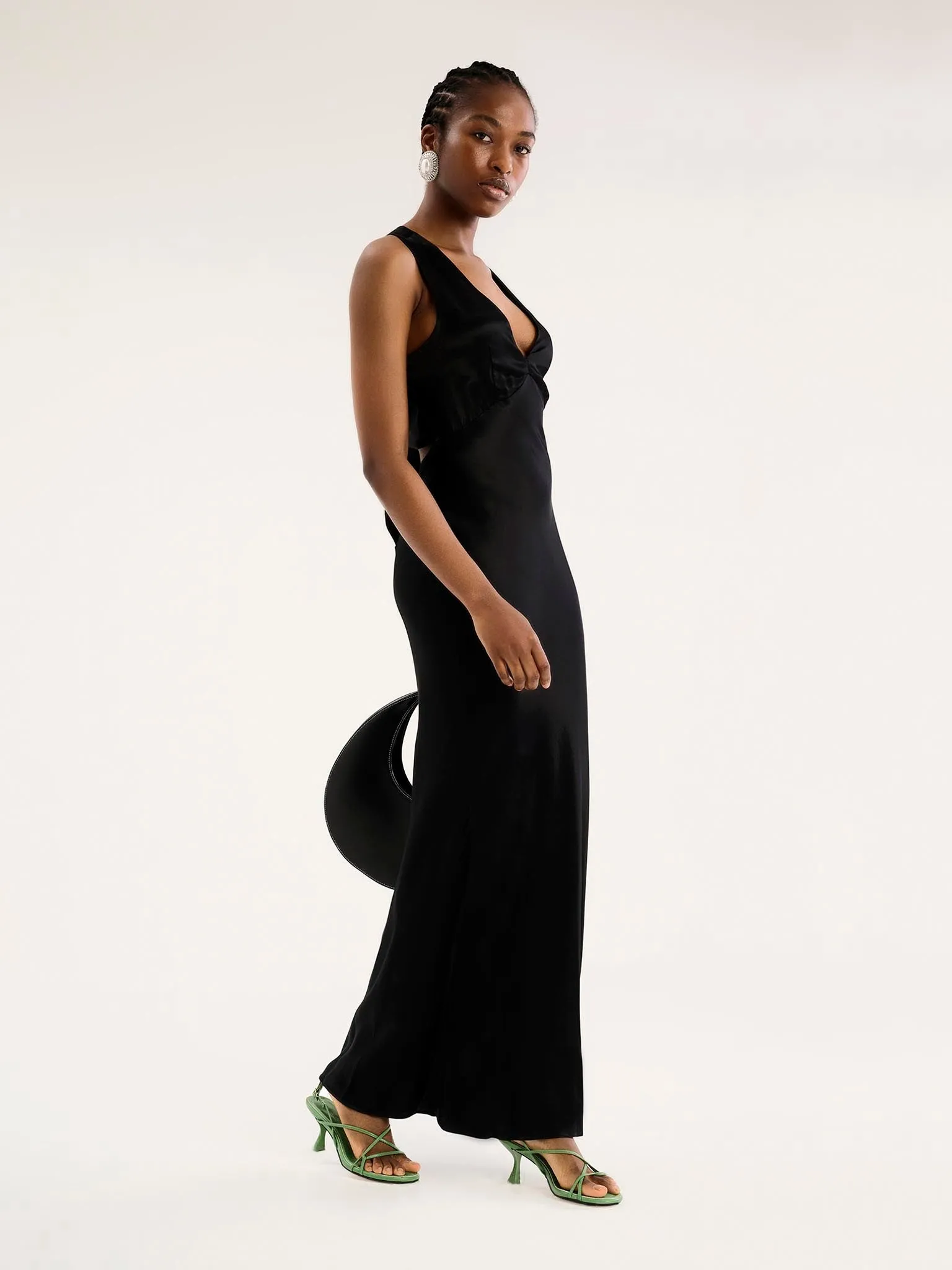 Nova Tie Back Dress in Black