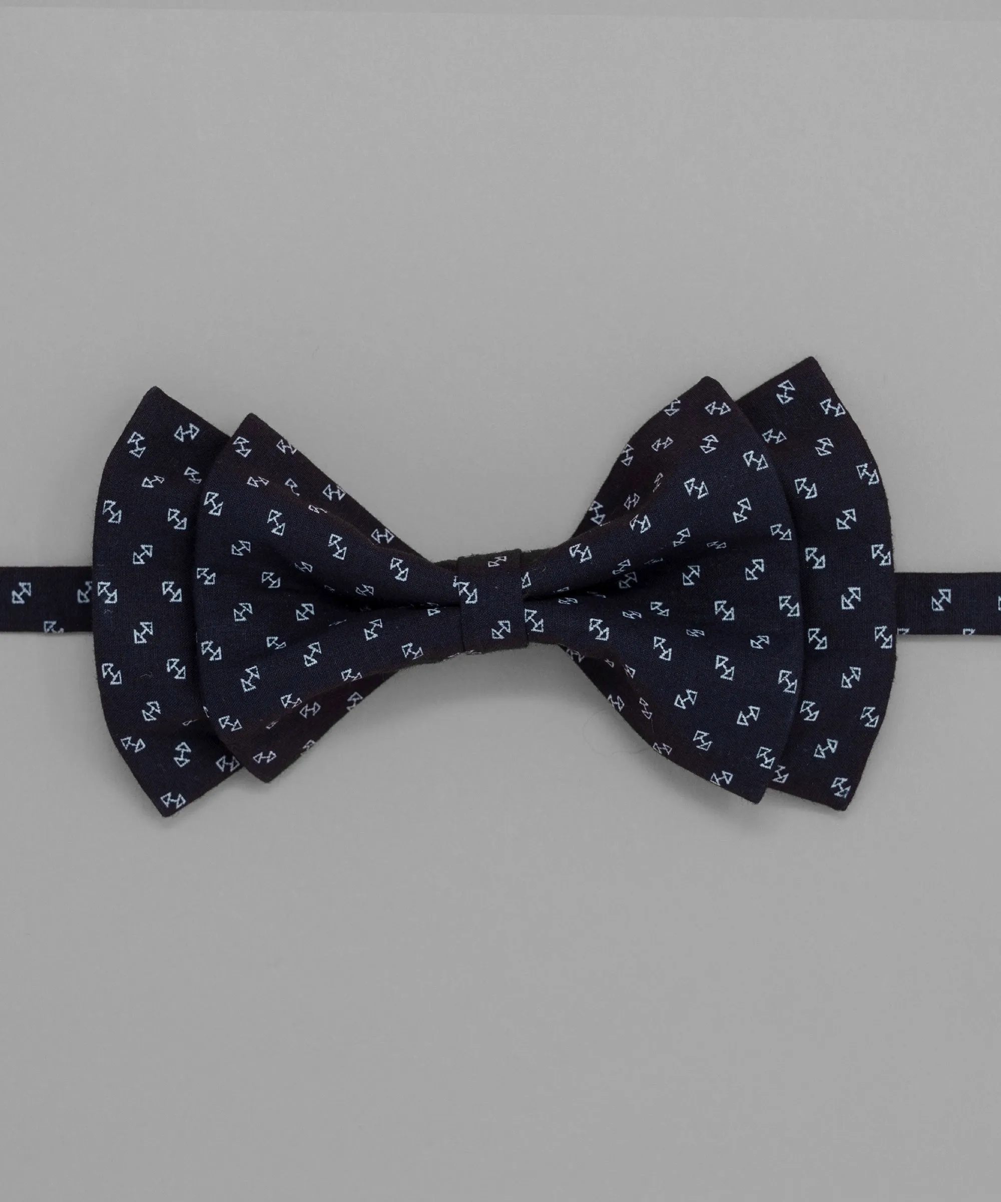 Old School Blue Geometric Bowtie