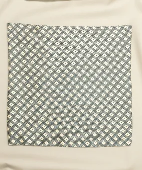 Old School Geometric Blue Pocket Square