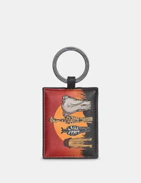 On Safari Leather Keyring