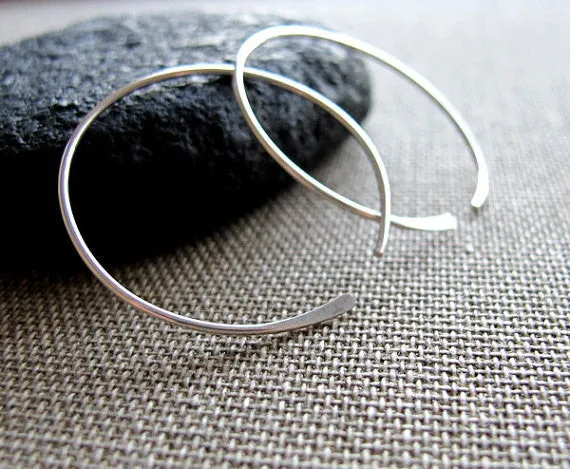 Oxidized Black Fashion Hoops