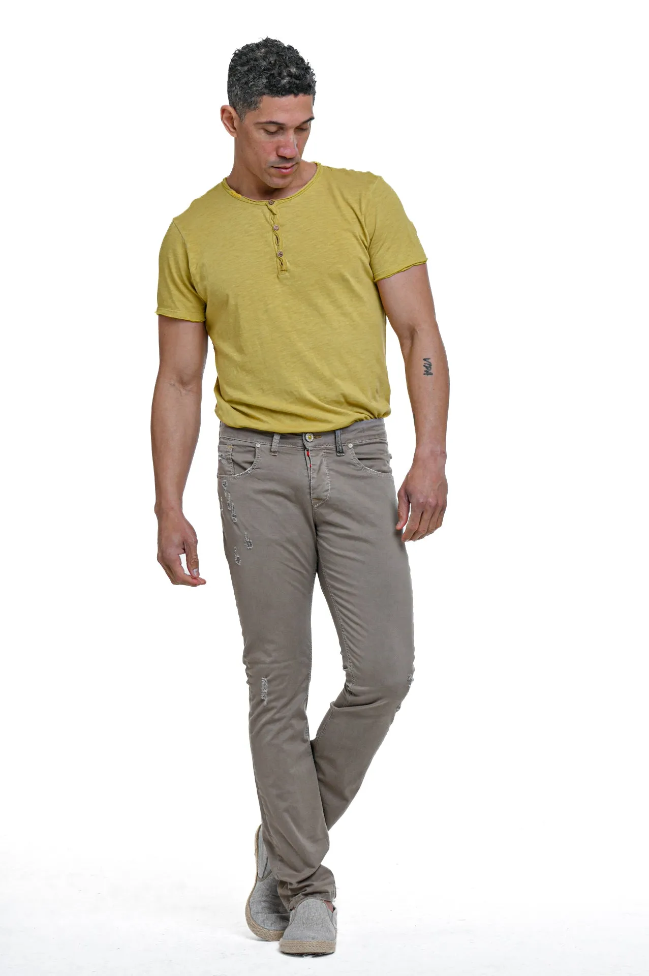 Pantaloni in cotone slim New London Old SS23