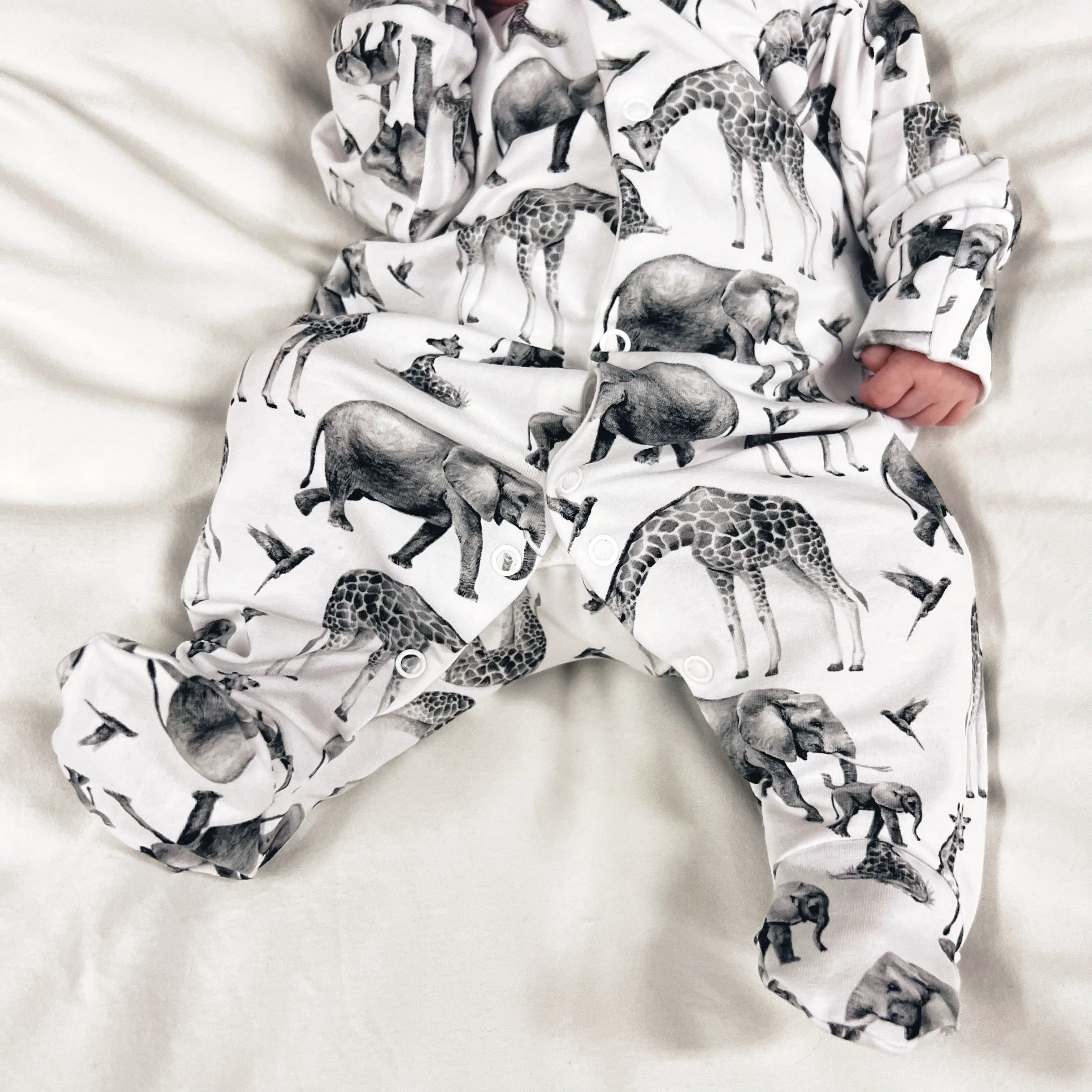 Safari cotton sleepsuit