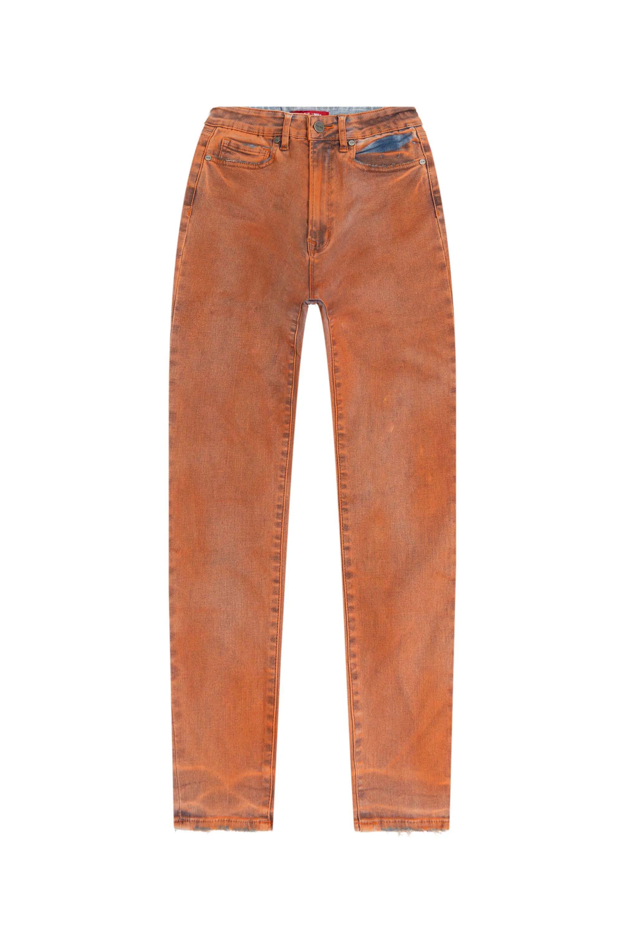 Spray Fashion Denim Pants - Orange