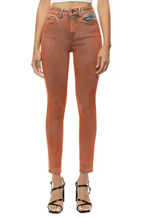 Spray Fashion Denim Pants - Orange