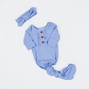 Swoon Baby Clothing Periwinkle Knotted Gown