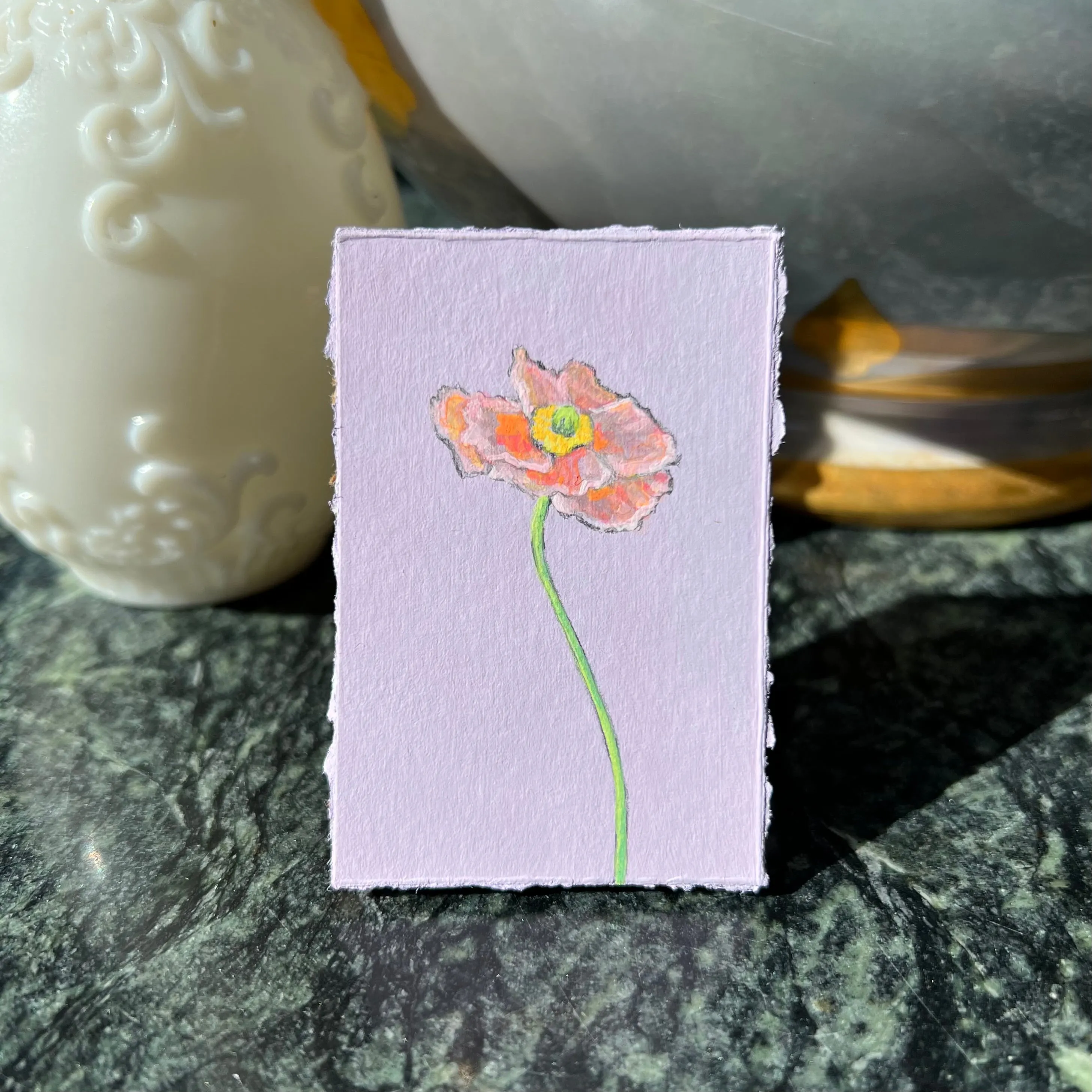 Tangerine Poppy on Lavender