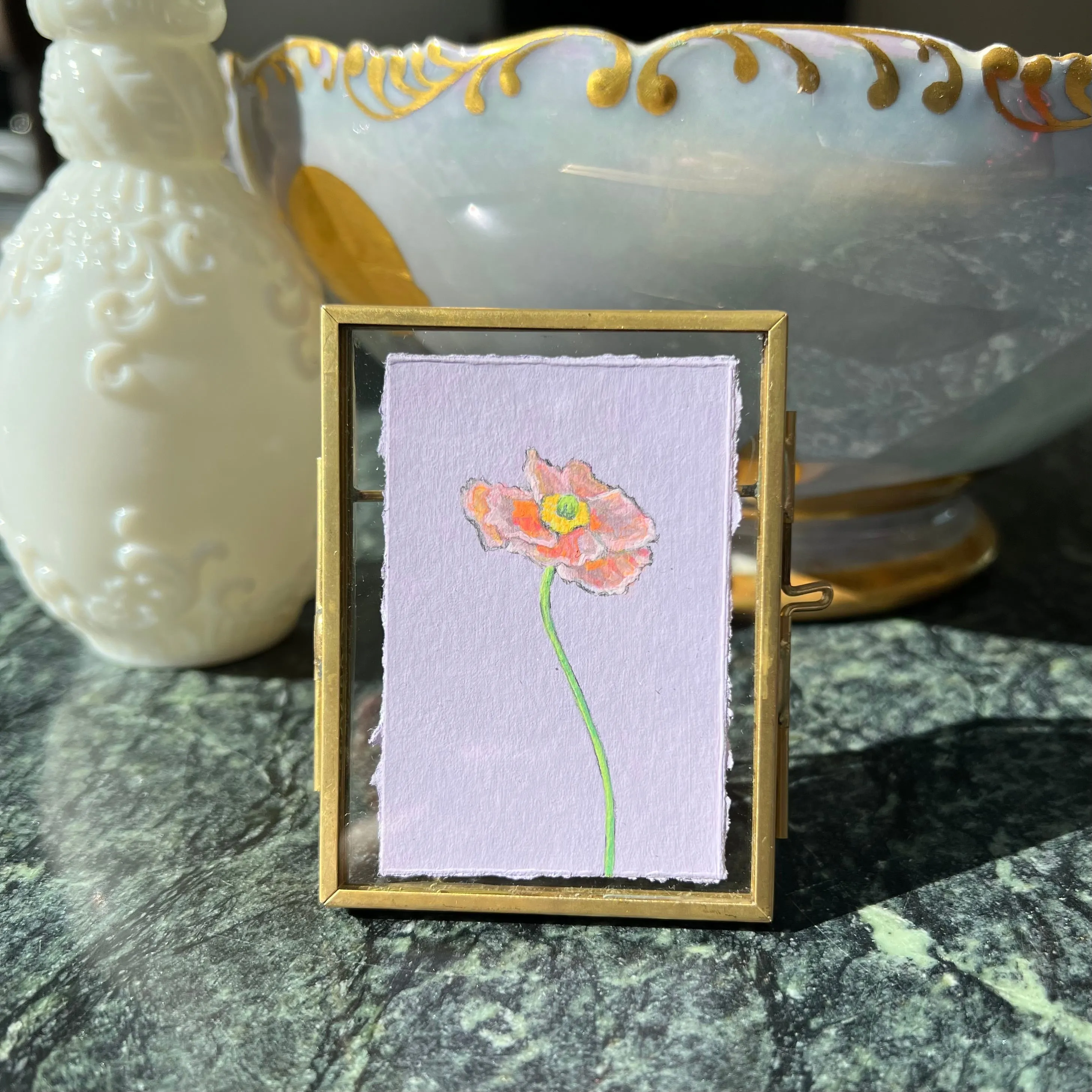 Tangerine Poppy on Lavender