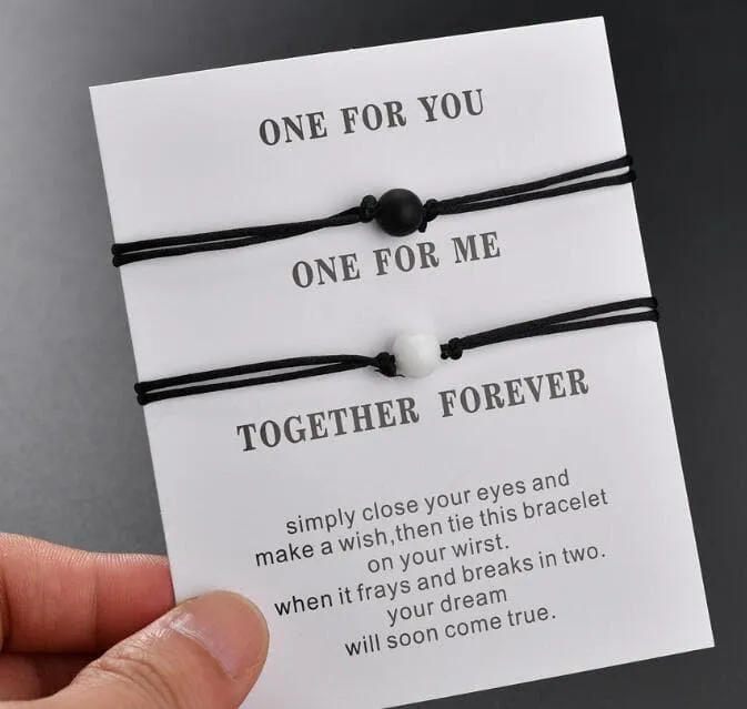 Together Forever - Matching Relationship Wish Bracelets