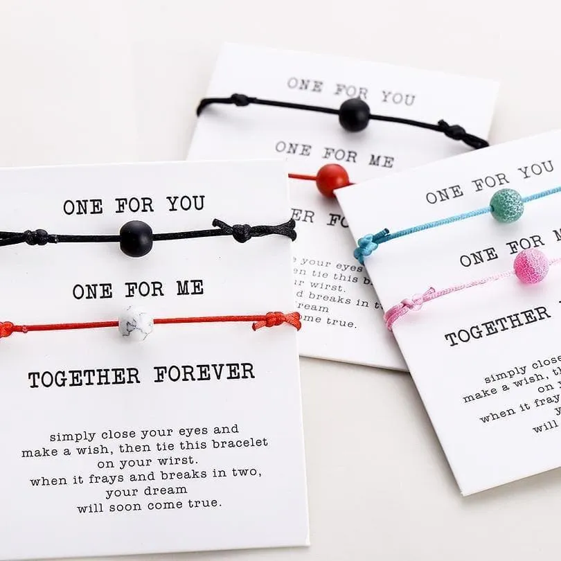 Together Forever - Matching Relationship Wish Bracelets